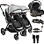 Carrinho Kiddo de Gemeos Bebe Conforto Base ISOFIX Nomad Grafite - Imagem 1
