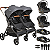 Carrinho Kiddo para Gemeos com 2 Bebe Conforto 2 Base Speedy Grafite - Imagem 1