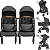 Carrinho Kiddo para Gemeos com Bebe Conforto Speedy Preto - Imagem 2