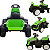 Mini Trator Infantil Elétrico Importway Verde 6V com Caçamba - Imagem 2