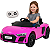 Carro Elétrico Importway Audi R8 Spyder Rosa 12V Controle Remoto - Imagem 1