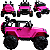 Mini Carro Elétrico Jipe Importway Rosa 12V com Controle Remoto - Imagem 3