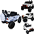 Mini Carro Elétrico Jipe Importway Branco 12V com Controle Remoto - Imagem 2