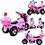 Moto Eletrica Infantil Policia Importway Motorcycle 6V Rosa - Imagem 2