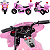 Moto Eletrica Infantil Policia Importway Motorcycle 6V Rosa - Imagem 3