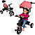 Triciclo Infantil com Capota Importway Rosa 2 em 1 - Imagem 1