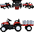 Trator Eletrico infantil Shiny toys Com Carroceria Vermelho 12V - Imagem 3
