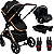 Carrinho de Bebe Premium Baby Kansas Bebe Conforto Base Gold - Imagem 1