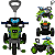 Moto Trail Infantil 2 em 1 Maral com Pedal e Empurrador Verde - Imagem 2