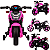 MotInha Elétrica Infantil Bang Toys Syren X2  Rosa 12V - Imagem 2