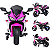 Moto Elétrica Bang Toys Infantil Aura G2  com Rodinhas Rosa 12V - Imagem 2