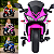 Moto Elétrica Bang Toys Infantil Aura G2  com Rodinhas Rosa 12V - Imagem 4