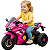 Moto Elétrica Bang Toys Honda CBR Edge Titan Rosa 12V - Imagem 1