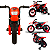 Mini Moto Elétrica Infantil Radical Bang Toys Vermelho 12V - Imagem 2