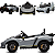 Carro Eletrico Infantil Lamborghini Aventador Bang Toys Cinza 12V - Imagem 3