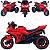 Moto Elétrica Infantil Biemme SP Max Vermelha 12V - Imagem 3
