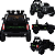 Carro Elétrico Infantil Biemme Pick-UP Ram Preta  12V - Imagem 2