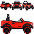 Carro Elétrico Infantil Biemme Pick-UP Ram Vermelha 12V - Imagem 3