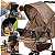 Carrinho de Bebe Galzerano Milano Toffee II Bebe Grid Preto - Imagem 2