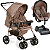 Carrinho com Bebe Conforto Base Galzerano Milano II Toffee - Imagem 1