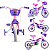 Bicicleta Infantil Aro 12 Cat Nathor Menina Cor Rosa Violeta - Imagem 2