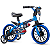 Bicicleta Infantil Aro 12 Veloz 2 Nathor Menino Cor Azul ePreto - Imagem 1