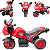 Moto Triciclo Eletrica Infantil Xplast Speed Chopper 6V Vermelha - Imagem 3