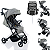 Carrinho de Bebe Galzerano Kira com Bebe Conforto Cinza - Imagem 2
