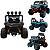 Carro Eletrico Zippy Toys Jipe UTV RS1000 12V Controle Azul - Imagem 2