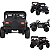 Carro Eletrico Bang Toys Jipe Adventure Preto 12V Controle - Imagem 2