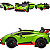 Carro Eletrico Zippy Toys Lamborghini Huracan Verde 12V Controle - Imagem 3