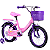 Bicicleta Infantil Unitoys Love Rosa Aro 16 - Imagem 1