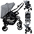 Carrinho de Bebe Burigotto Reversivel Rio K 22 Mesclado Preto - Imagem 2
