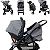 Carrinho de Bebê Burigotto Travel System Rio K 22 Mesclado Preto - Imagem 3