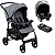 Carrinho de Bebê Burigotto Travel Rio K 22 Base Mesclado Preto - Imagem 1