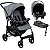Carrinho de Bebê Burigotto Travel Rio K 22 Base ISO Mesclado Preto - Imagem 1