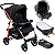Carrinho de Bebe Burigotto Travel Rio K 22 Ninho Base Preto Cobre - Imagem 1