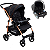 Carrinho de Bebe Burigotto Travel System Rio K 22 Preto Cobre - Imagem 1