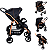 Carrinho de Bebe Burigotto Reversivel Rio K 22 Ninho Preto cobre - Imagem 2