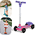 Patinete Infantil Calesita Quadrinet Max Pop Rosa - Imagem 3