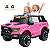 Caminhonete Elétrica Dodge Ram Zippy Toys RVM Rosa 12V Controle - Imagem 1