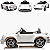 Carro Elétrico Infantil Zippy Toys RUF-PSH Branco 12V Controle - Imagem 3