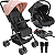 Carrinho de Bebe Bebe Conforto Colinho Base ISOFIX Kiddo Mascote Rosa - Imagem 1