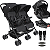 Carrinho Kiddo Gemeos com Bebe Conforto Colinho Base Mascote Preto - Imagem 1