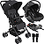 Carrinho de Bebe Bebe Conforto Colinho Base ISOFIX Kiddo Mascote Preto - Imagem 1