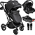 Carrinho de Bebe Kiddo Vox II com Bebe Conforto Colinho Base Preto - Imagem 1