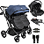 Carrinho Kiddo Gemeos Bebe Conforto Colinho Base ISOFIX Vox Marinho - Imagem 1