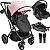 Carrinho de Bebe Kiddo Vox II Bebe Conforto Colinho Base Rosa - Imagem 1