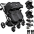 Carrinho Kiddo Gemeos 2 Bebe Conforto Colinho 2 Base ISOFIX Vox II Preto - Imagem 1