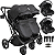 Carrinho Kiddo para Gemeos 2 Bebe Conforto Colinho Vox II Preto - Imagem 1
